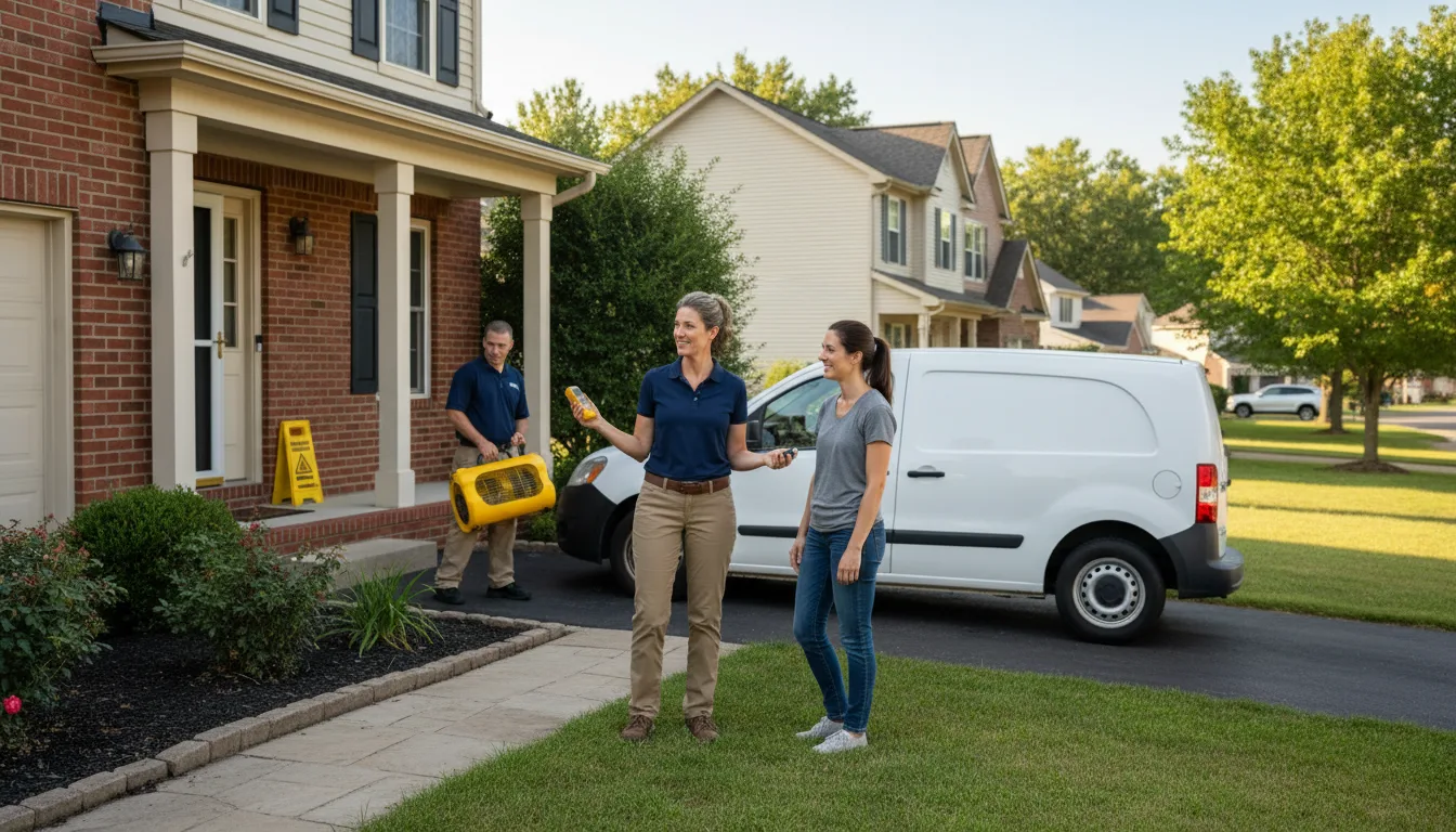 Residential water damage restoration in Anchor, IL